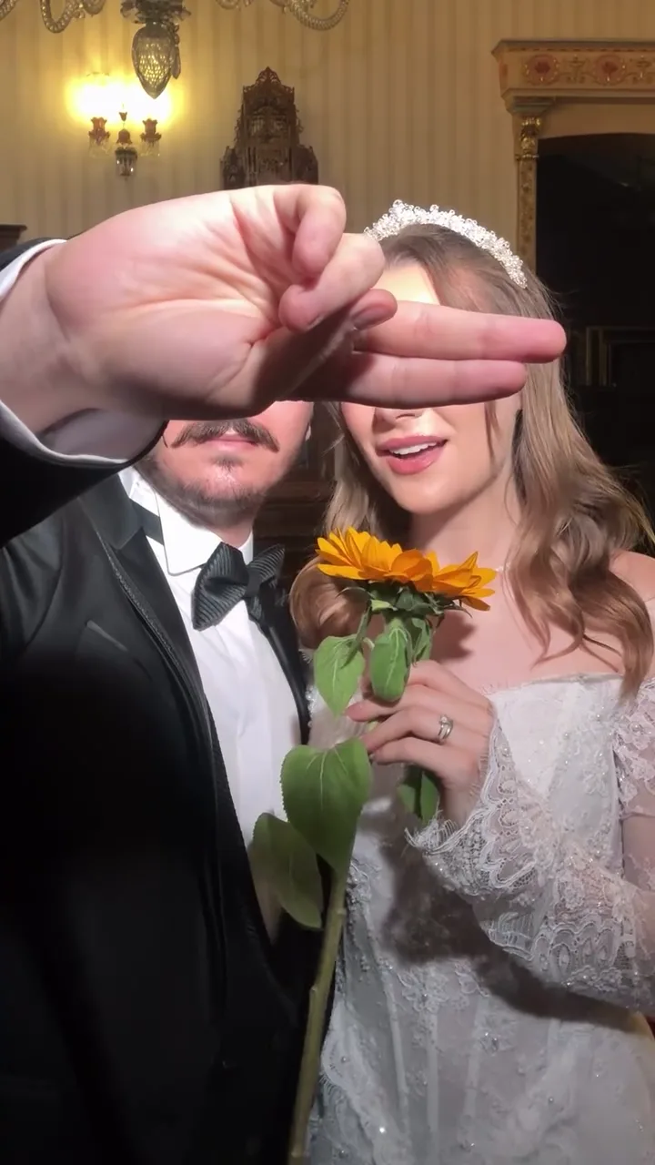 Bride with a sunflower