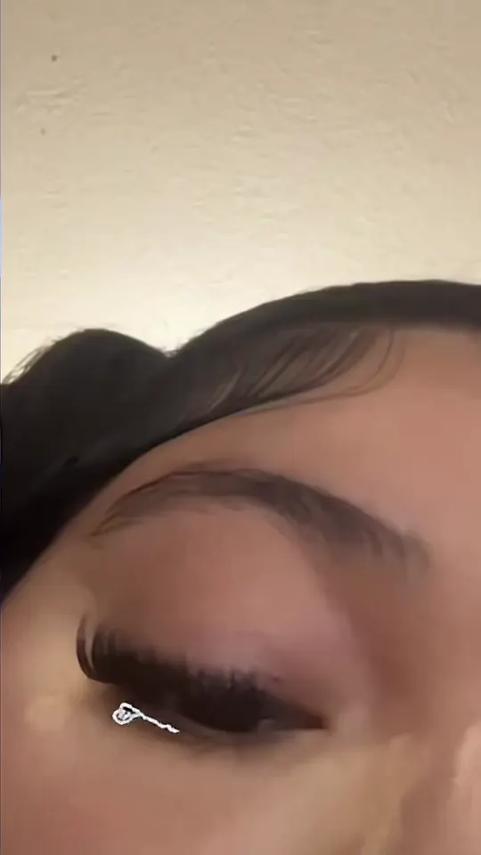 One eye, one shiny tear